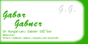 gabor gabner business card